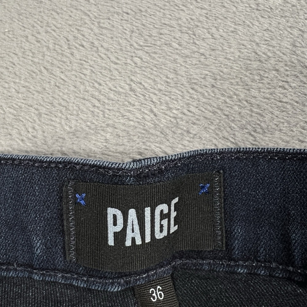 Paige Jeans Mens 36x28 Blue Normandie Straight Medium Wash Stretch Denim - Picture 3 of 11